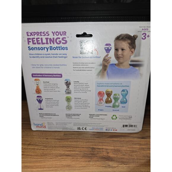 Hand 2 Mind Express Your Feelings Sensory Bottles Play Therapy Schools New Kids - Picture 4 of 4